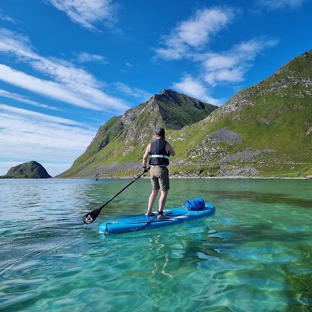 Feriehus Med Flott Havutsikt Ved Hauklandstranden Leknes Exterior foto