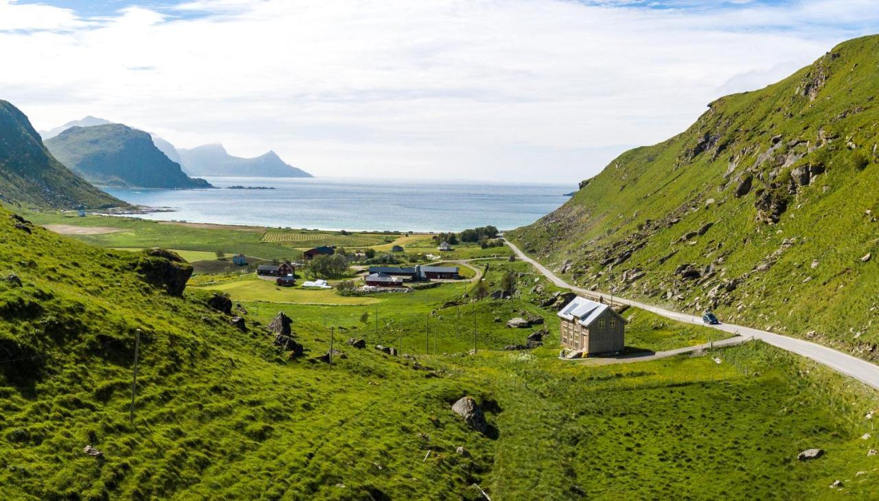 Feriehus Med Flott Havutsikt Ved Hauklandstranden Leknes Exterior foto